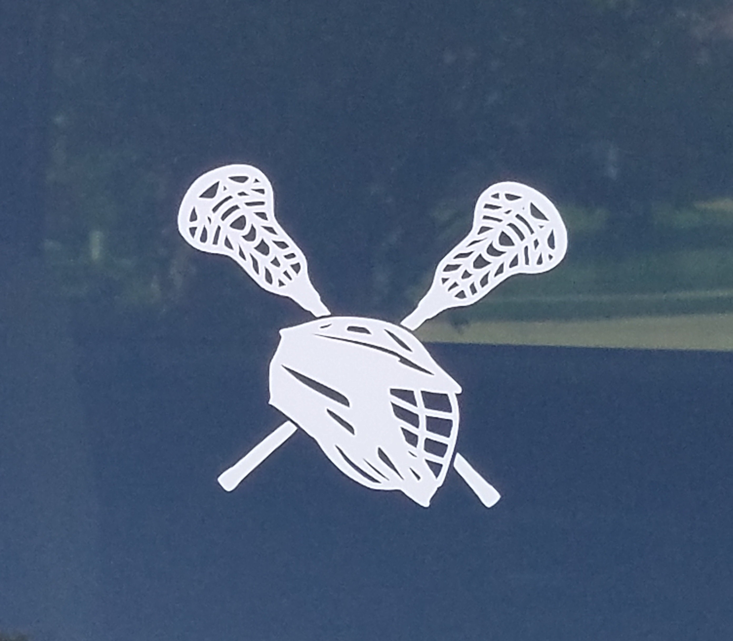 Lacrosse player sticker Lax Decal Lacrosse Sport Window Decal Etsy