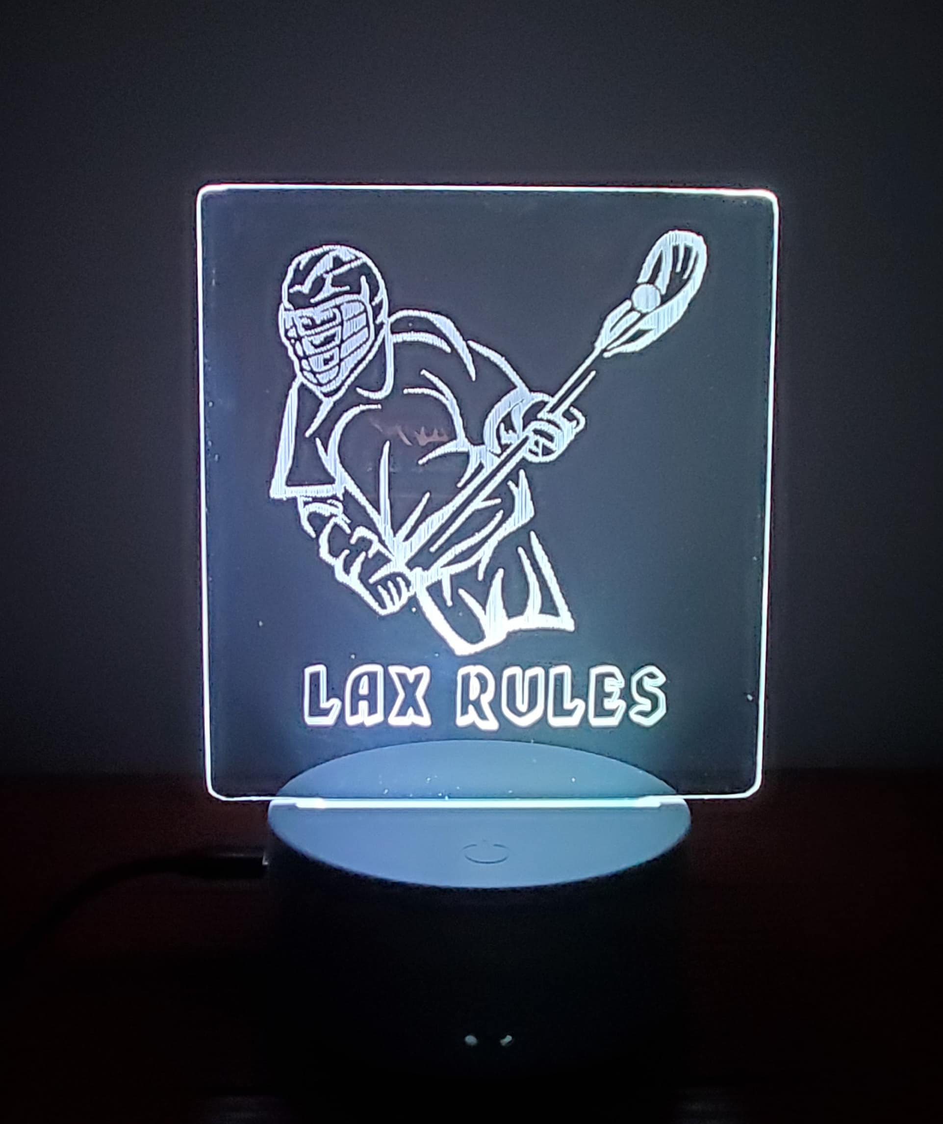 Lacrosse Player LED Light Lacrosse Gift Acrylic Etsy UK