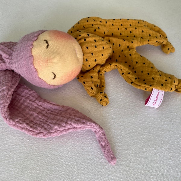 Pacifier-Schmuserl stuffed doll in the Waldorf style first doll Schlamperle