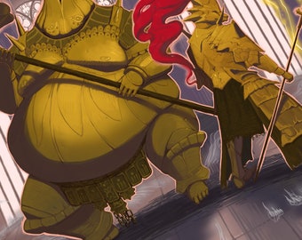 Smough and Ornstein Print - 11 x 17 inches