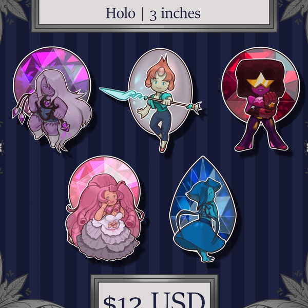 Steven Universe - 3 inch Holo Charms