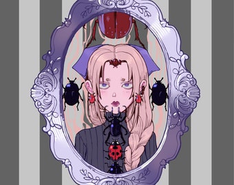 Beetle Girl Stickers