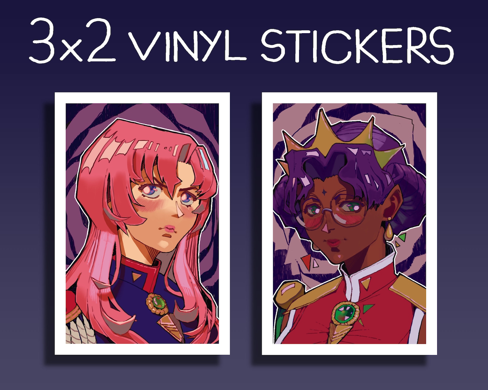Revolutionary Girl Utena - 3x2 Inch Vinyl Stickers - Etsy