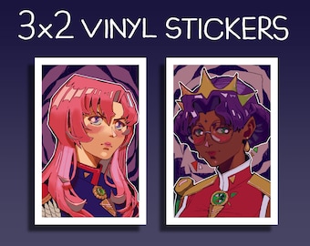 Revolutionary Girl Utena - 3x2 inch Vinyl Stickers