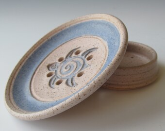 Ceramic Pottery Stoneware Wheel-thrown Soap Dish Handmade One of a Kind