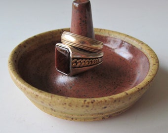 Ring Holder Handmade Stoneware One of a Kind