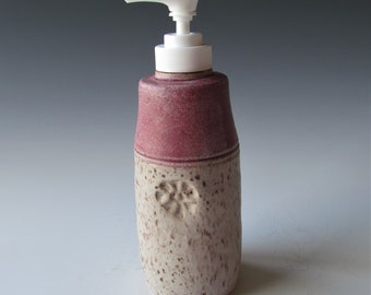 Ceramic Pottery Stoneware Wheel-thrown Handmade Small Lotion Soap Dispenser One of a Kind