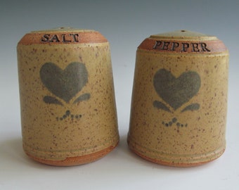 Ceramic Pottery Stoneware Handmade Wheel-thrown Salt and Pepper Shakers One of a Kind