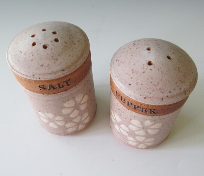 Ceramic Pottery Stoneware Handmade Wheel-thrown Salt and Pepper Shakers One of a Kind image 2