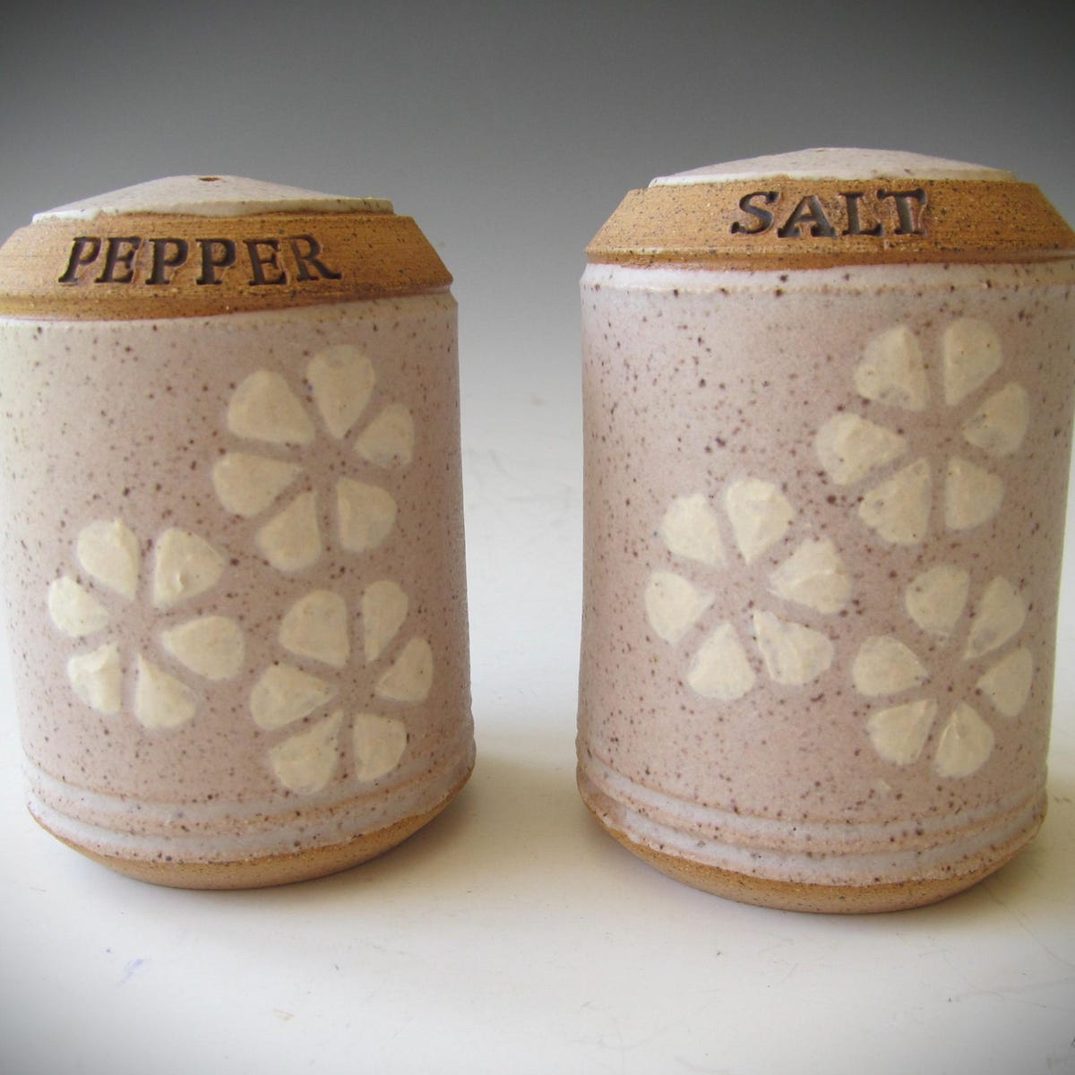 Ceramic Pottery Stoneware Handmade Wheel-thrown Salt and Pepper Shakers One of a Kind - Etsy