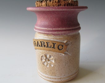 Ceramic Pottery Handmade Wheel-thrown Stoneware Garlic Keeper One of a Kind