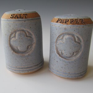 Ceramic Pottery Handmade Wheel-thrown Stoneware Salt and Pepper Shakers One of a Kind