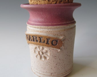 Ceramic Pottery Handmade Wheel-thrown Stoneware Garlic Keeper One of a Kind