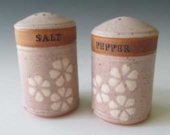 Ceramic Pottery Stoneware Handmade Wheel-thrown Salt and Pepper Shakers One of a Kind