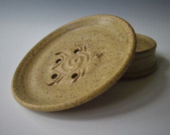 Ceramic Pottery Stoneware Wheel-thrown Soap Dish Handmade One of a Kind