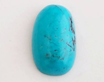 One Oval Shaped Natural Arizona Turquoise Cabochon 23x14x7.5mm