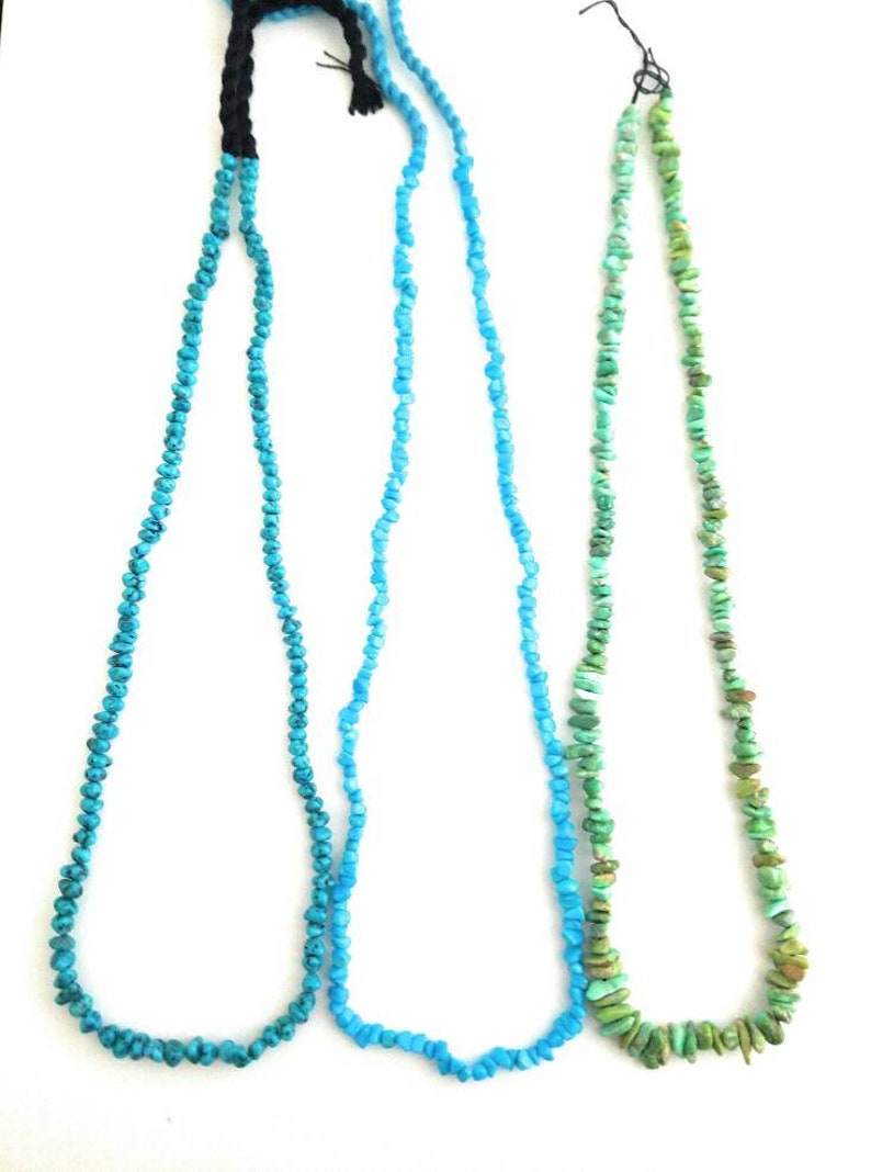3 Strands Natural Arizona Turquoise Beads