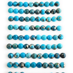 10 Runde 100% echte Persisch Türkis Cabochons 5mm