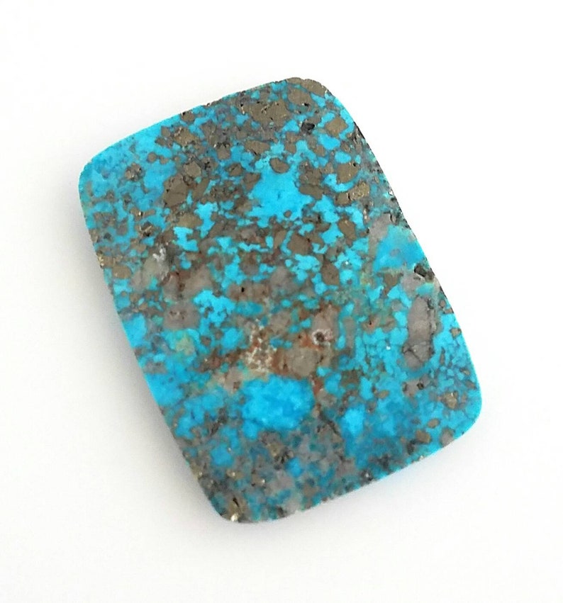 One Large Rectangular 100% Genuine Turquoise Cabochon 35x49.5mm image 5