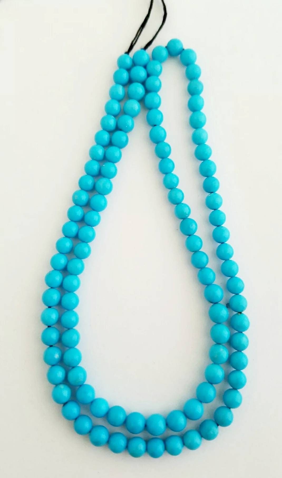 Perles Rondes Turquoise "Sleeping Beauty" Naturelles - Fil De 4,5-5,5 Mm - Neuf