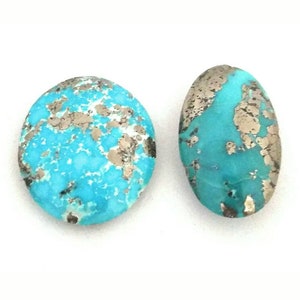 47 CT 100% Natural Persian Turquoise Cabochons 23.5mm
