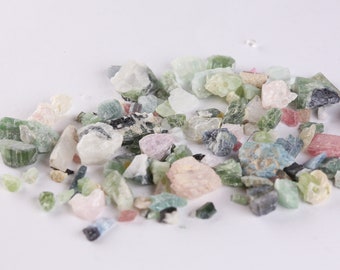 Rough Multi Color Tourmaline Crystals Lot 10,00 g Natural Gemstone Afghanistan