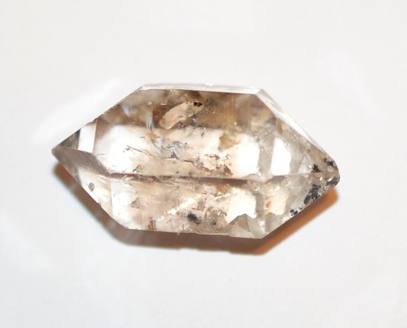 Quartz diamant brut Herkimer, cristal à double terminaison, 1 pièce, pierre précieuse naturelle de 9 073 g image 2