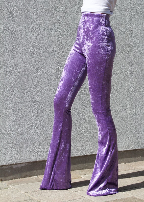 Velvet Flared Pants-lilac/purple/purple 