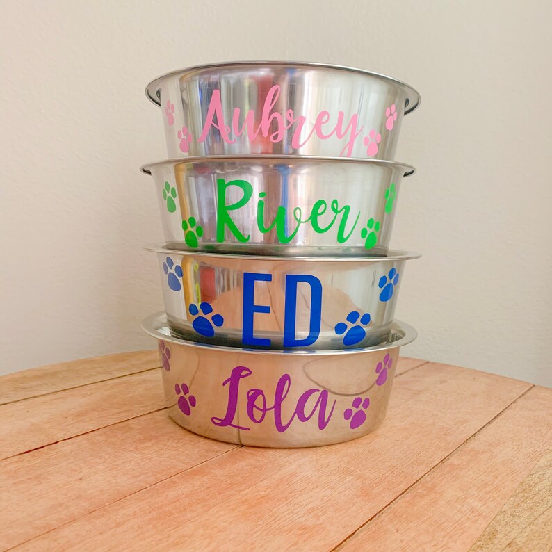 Custom Dog Bowl 64 oz Dog Bowl With Name Personalized Pet Etsy
