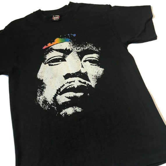 Late 80s Jimi Hendrix 'Rainbow' single-stitch vint