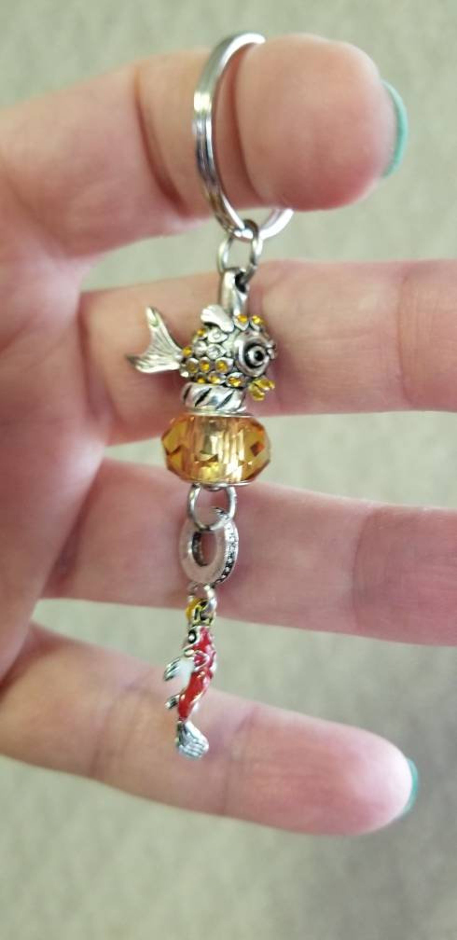 Beaded snake keychain Keychain Beaded keychain Etsy