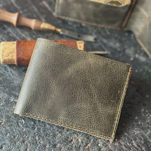 Portafoglio in Vera Pelle con Portamonete – Porta Carte Fatto a Mano – Accessorio Sottile & Stile – Regalo per Lui o Lei
