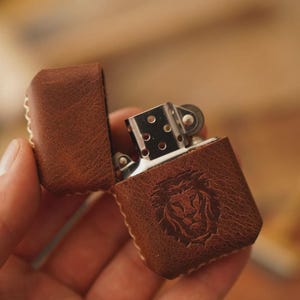 Handmade Leather Zippo Case – Belt Loop Pouch – Rugged Gift for Men – Fits Classic Zippo