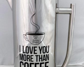 Frieling 36 Ounce Stainless Steel Coffee Press - Custom Engraved