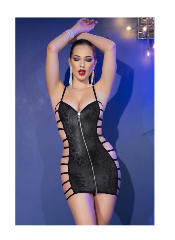 Leather lingerie dress cheap