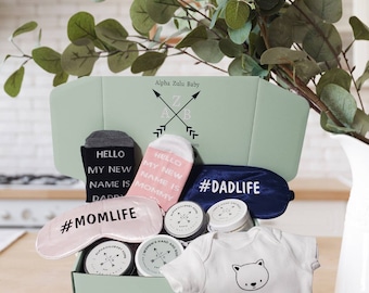 New Parent Gift Box: #MOMLIFE #DADLIFE Sleep Masks & Body Butters