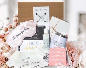 Expectant Mom Gift Box: #MOMLIFE Tumbler, Goat Milk Lotion & Onesie