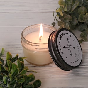 Eucalyptus Spearmint Soy Wax Candle: Aromatherapy Spa Gift