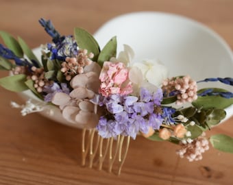 Mix spring dried flower comb