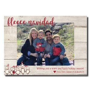 Fleece Navidad Photo Christmas Card
