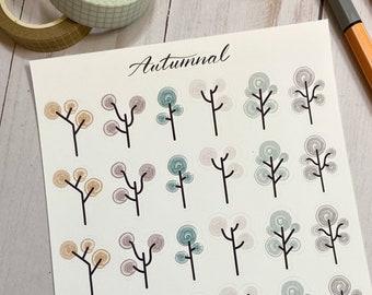 Autumn Stickers | Fall Stickers | Autumnal Stickers | Tree Stickers