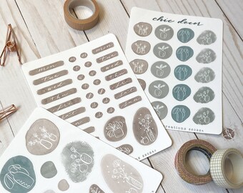 Planner Stickers | Plant Stickers | Days of the Week Stickers | BUJO Stickers | Journaling Stickers