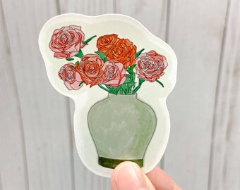 Decorate your journal, planner, and much more with this elegant floral die-cut sticker!