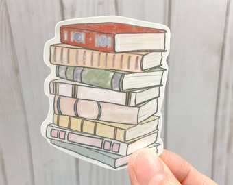 Stack of Books Die-Cut Sticker | Book Lover's Sticker | Book Sticker