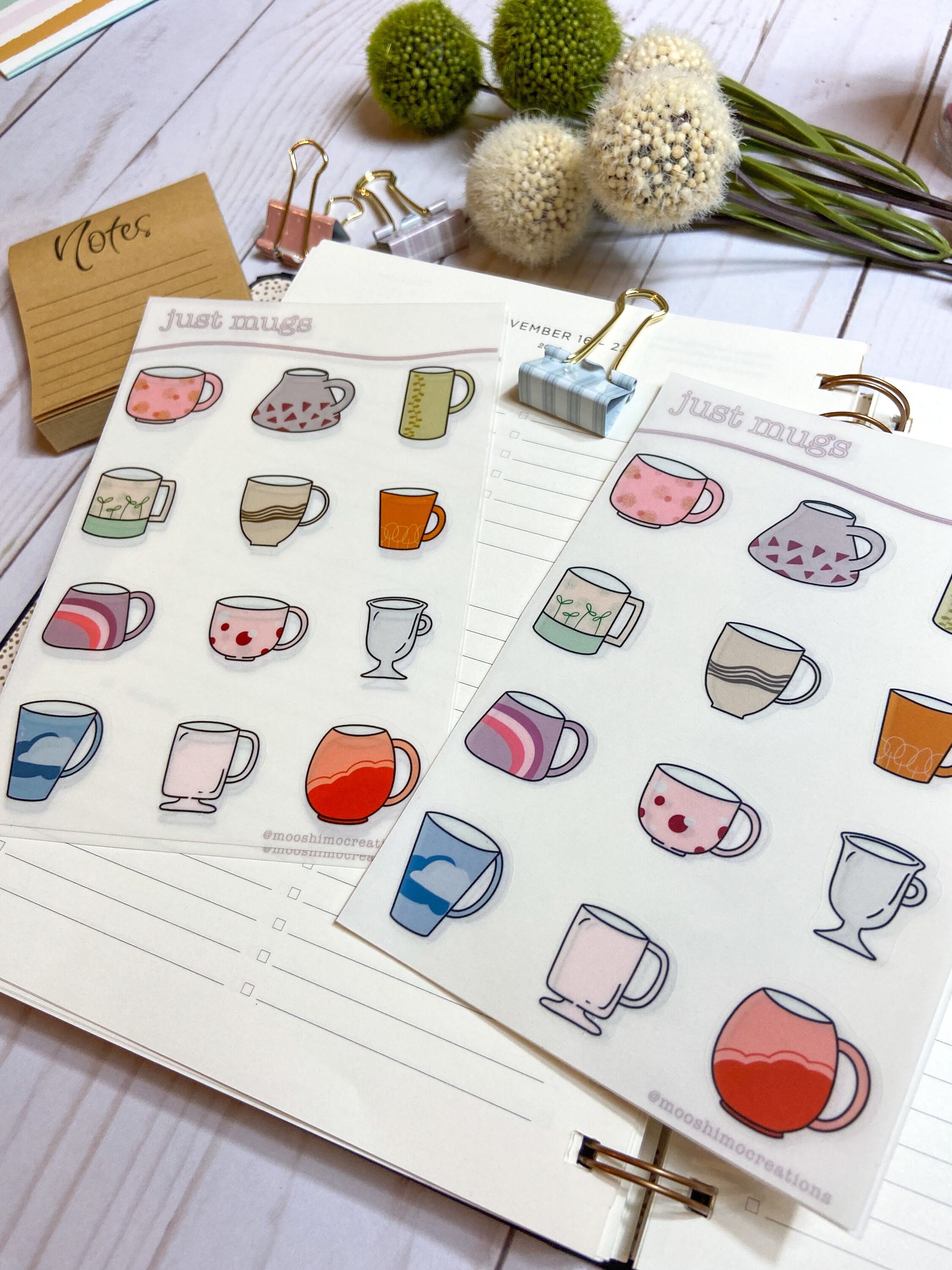 Journal Stickers for Coffee and Tea Lovers Perfect Bullet Etsy