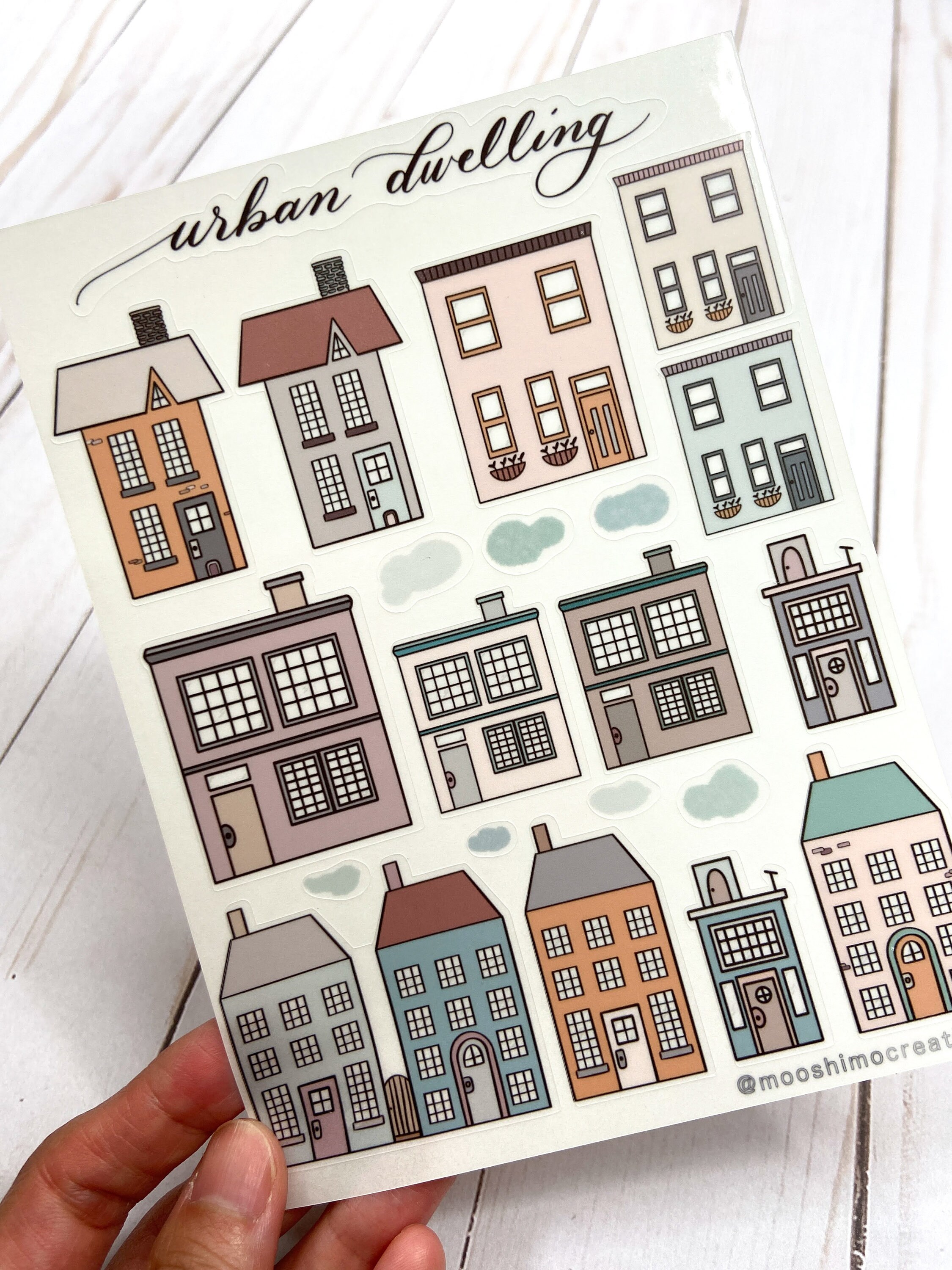 City Row House Stickers City Themed Stickers Planner | Etsy