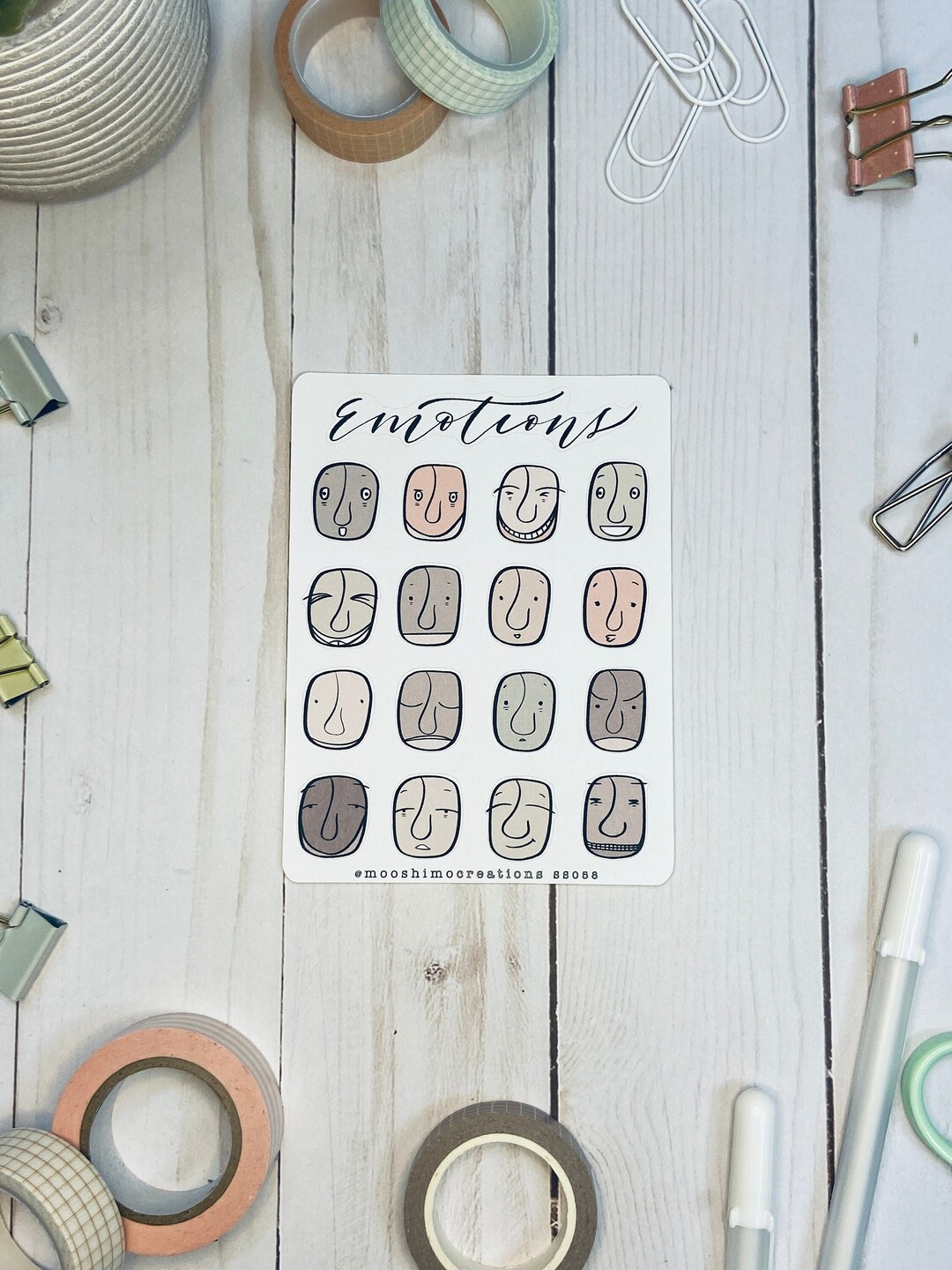 Mood Planner Stickers Mood Tracker Stickers Emotion - Etsy