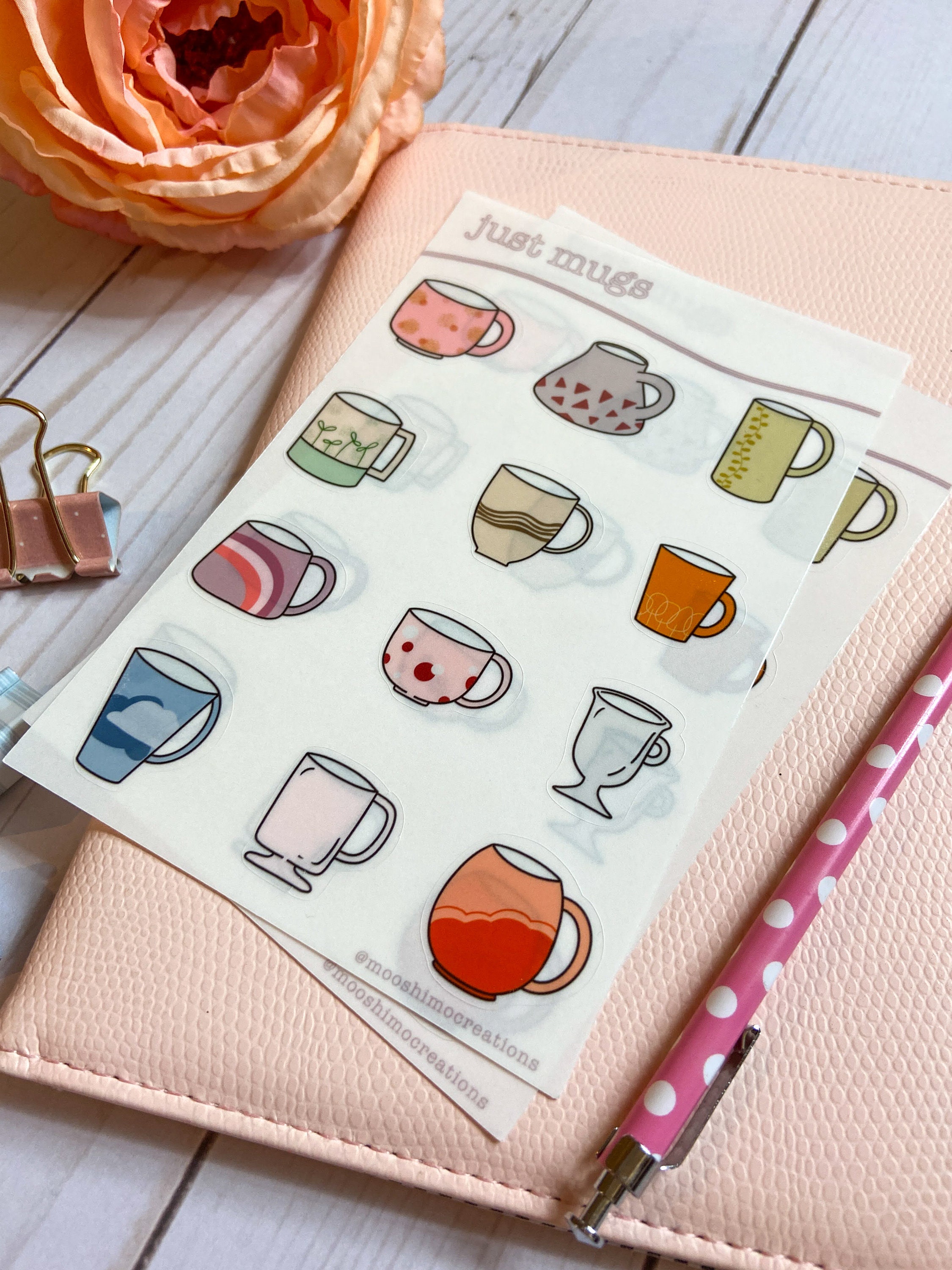 Journal Stickers for Coffee and Tea Lovers Perfect Bullet Etsy