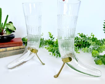 Cuernos de cerveza finlandeses Harald vintage de Valto Kokko Iittala. Juego de 2