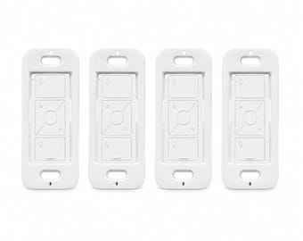 Wallplate Brackets for Pico-Style Smart Remote, Snap-In Wall Mount Holder for Smart Lighting Remote Control, White Multi-Pack (5)